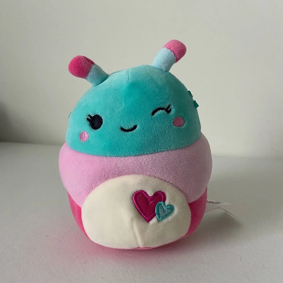 Squishmallows Other - NWOT | Fluxie the‎ Valentine’s Day Caterpillar 5 inch squishmallow plush